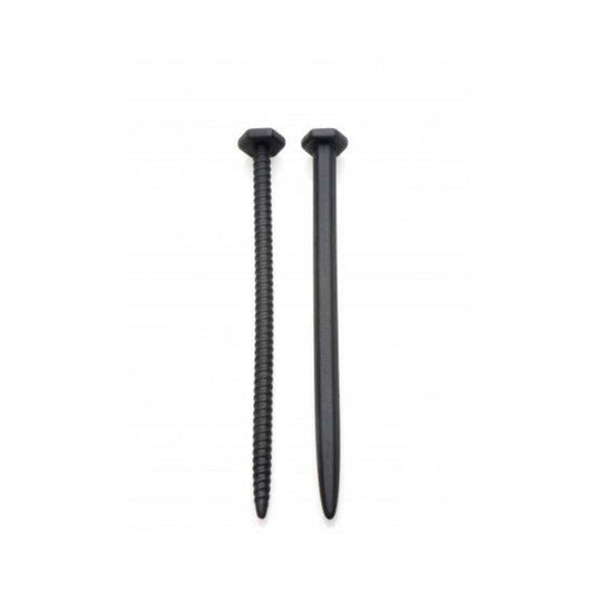 Hardware Nail & Screw Silicone Urethral Sounds Black