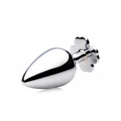 Booty Sparks Lucky Clover Gem Anal Plug Large Silver