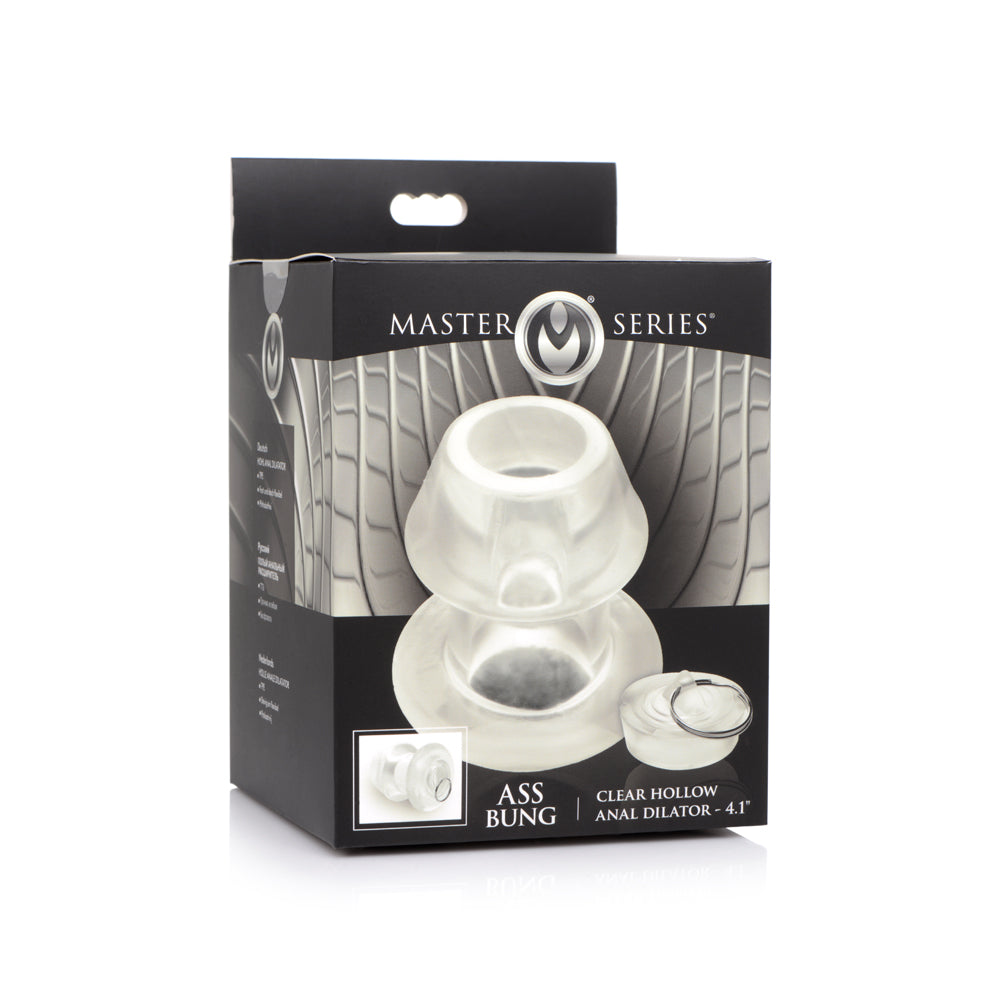 Master Series Ass Bung Clear Hollow Anal Dilator With Plug Xl