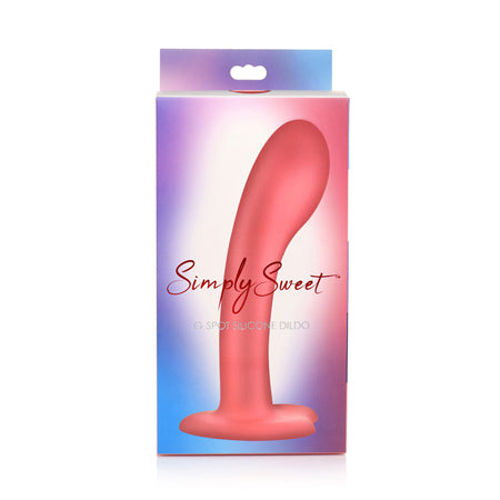 Curve Toys Simply Sweet 7' G Spot Silicone Dildo - Pink