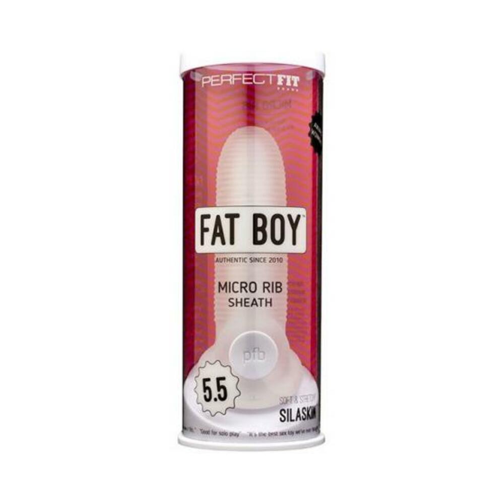 Perfect Fit Fat Boy Micro Ribbed Sheath 5.5in Clear