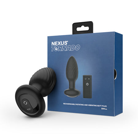 Nexus Tornado Rotating & Vibrating Butt Plug - Black
