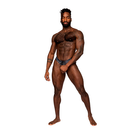 Male Power Snaked Power Sock Black/Blue S/M