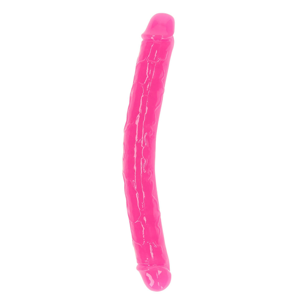 Realrock Glow In The Dark Double Dong 12'' Neon Pink