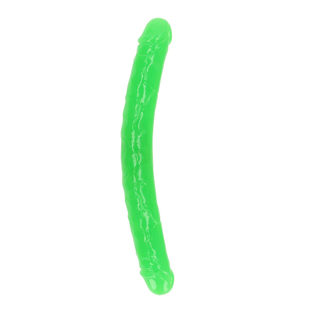 Realrock Glow In The Dark Double Dong 15'' Neon Green