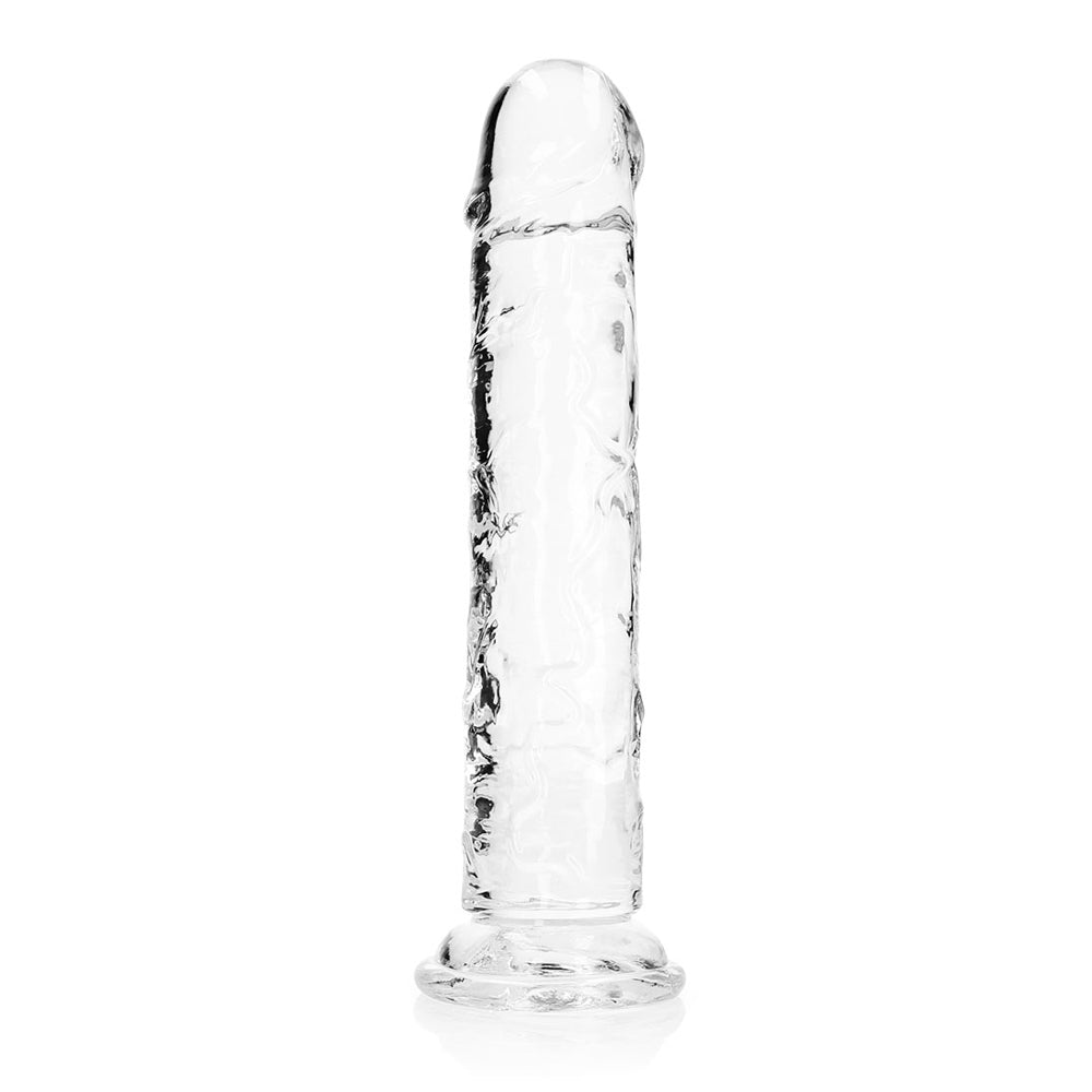 Realrock Crystal Clear Straight Realistic Dildo With Suction Cup 11'' Transparent