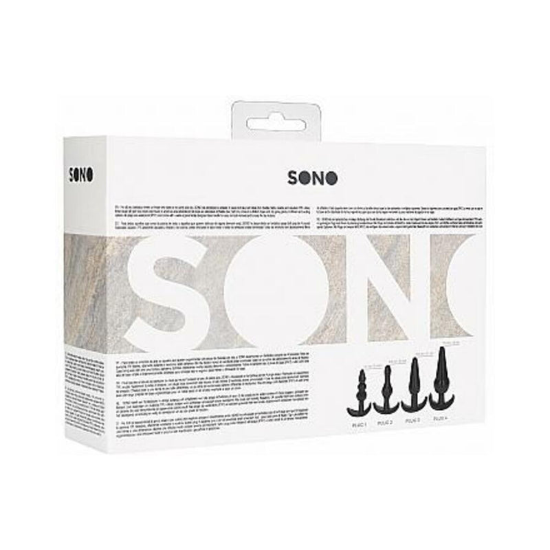 Shots Sono No. 8 Butt Plug - Black Set Of 4