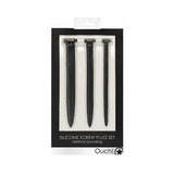 Shots Ouch Urethral Sounding Silicone Screw Plug Set - Black