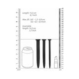 Shots Ouch Urethral Sounding Silicone Screw Plug Set - Black