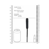 Shots Ouch Urethral Sounding Silicone Vibrating Bullet Plug W/beaded Tip - Black