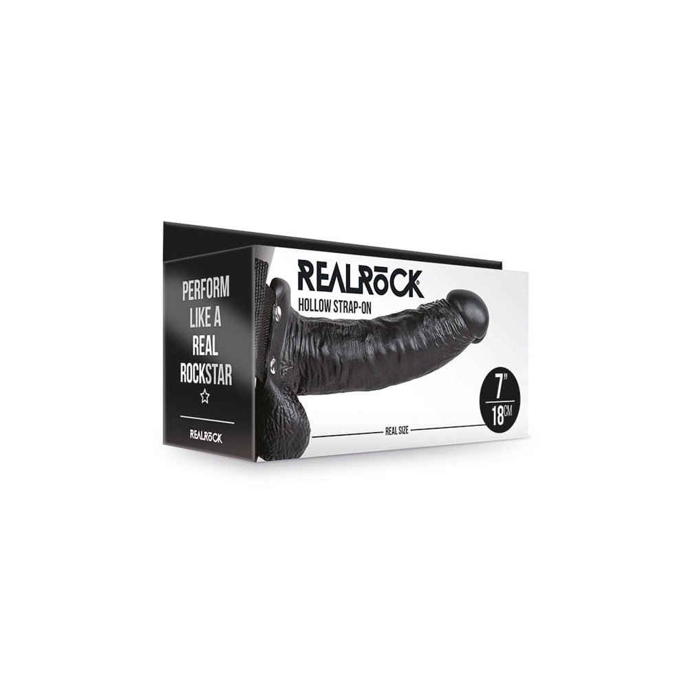 Realrock Hollow Strap-On With Balls 7''