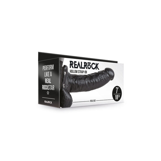 Realrock Hollow Strap-On With Balls 7''