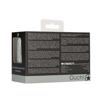 Ouch! Regular Diamond Butt Plug With Handle - Black