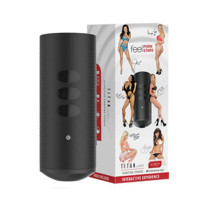 Kiiroo Titan The Experience Interactive Vibrating Stroker Black