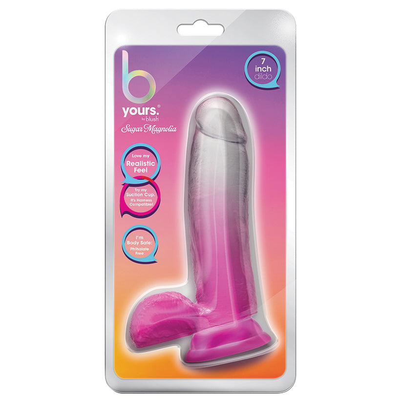 B Yours Sugar Magnolia Dildo-Fuchsia 7'