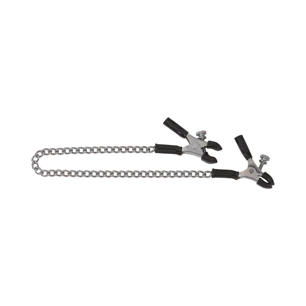 Spartacus Adjustable Nipple Clamps With Curved Chain