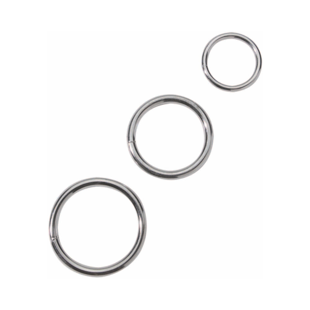 Spartacus Metal Cock Ring Set ( 3 Rings)