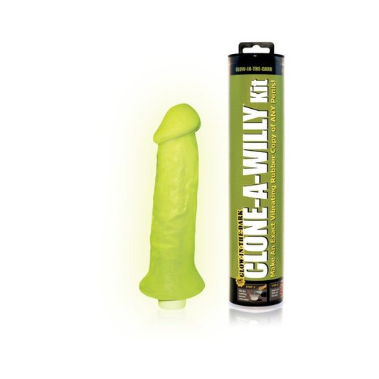 Clone-A-Willy Kit Vibrating Glow in the Dark - Hot Pink