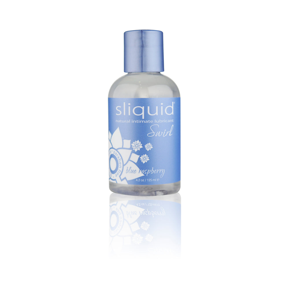 Sliquid Swirl Blue Raspberry Flavored Lubricant 4.2oz