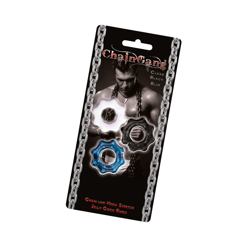 Chain Gang Cock Rings Assorted 3 Pack