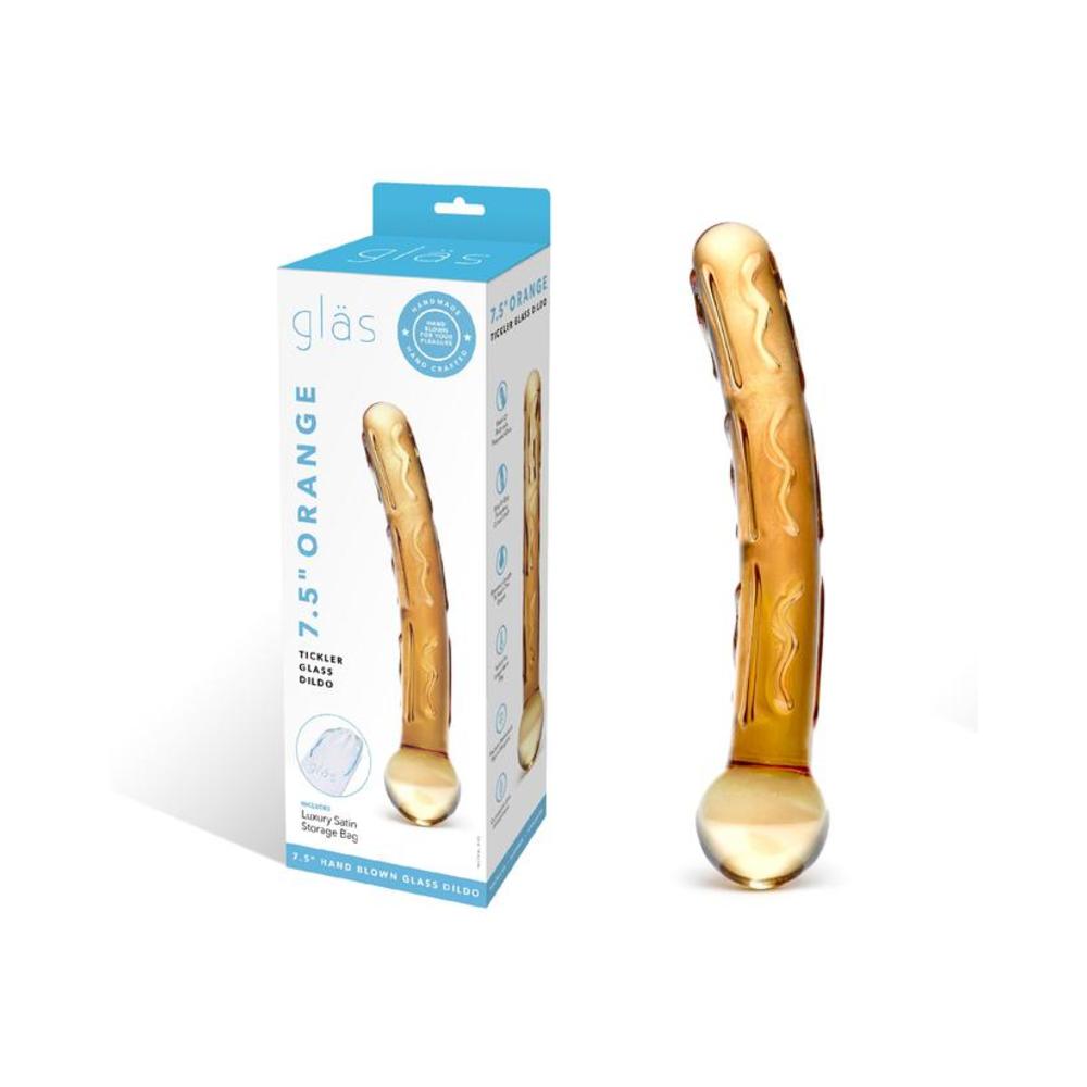 Glas Orange Tickler Glass Dildo