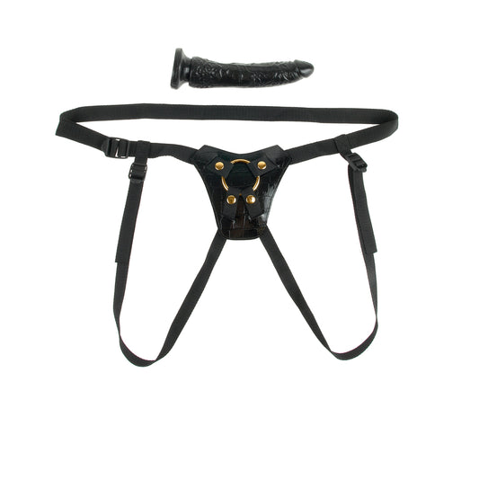Fetish Fantasy Gold Designer Strap On w/Dildo - Black