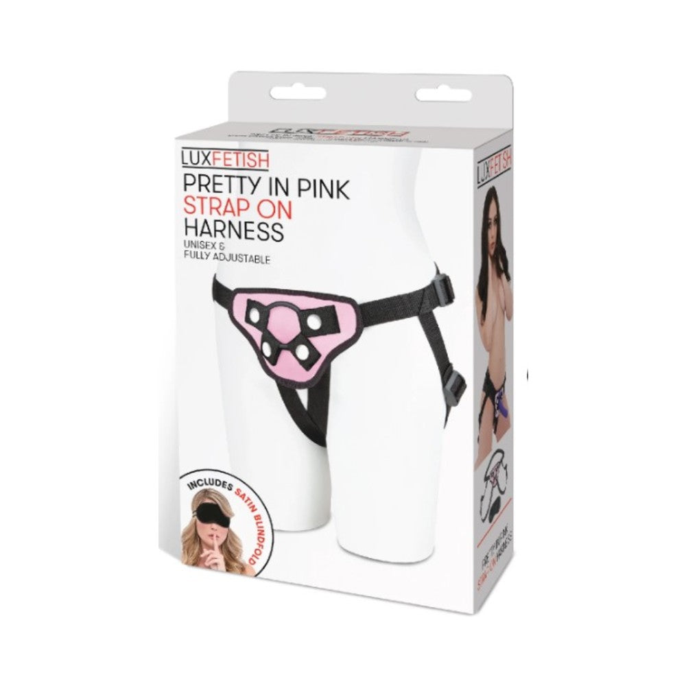 Lux Fetish Pretty In Pink Strap On Harness