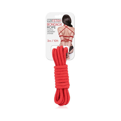 Lux Fetish Bondage Rope Red 10 Feet