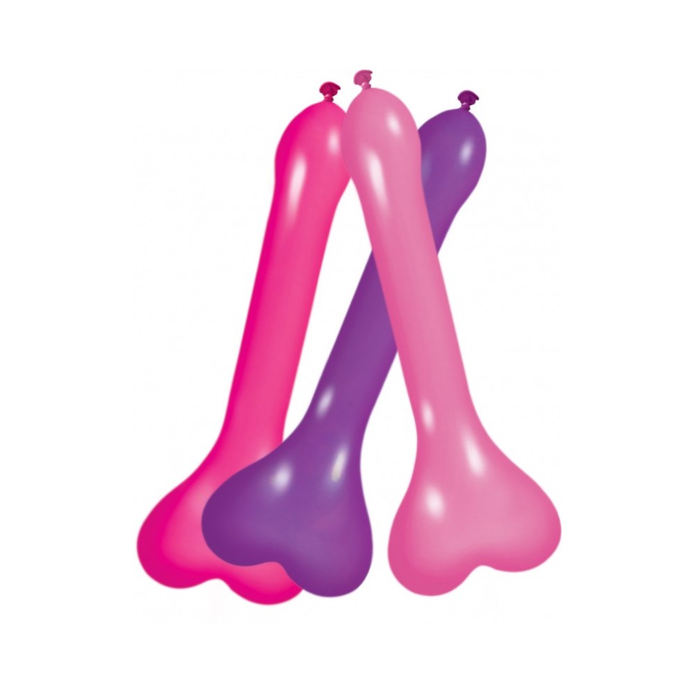 Pecker Balloons Assorted Colors-(6/box)