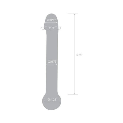 Glas 7 inches Realistic Head Glass Dildo Clear