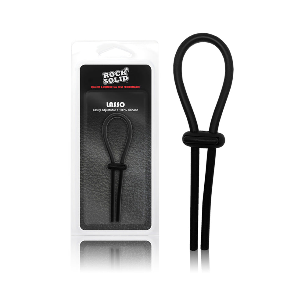 Rock Solid Lasso Cock Ring Black