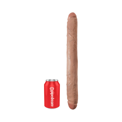 King Cock 16" Thick Double Dildo - Tan