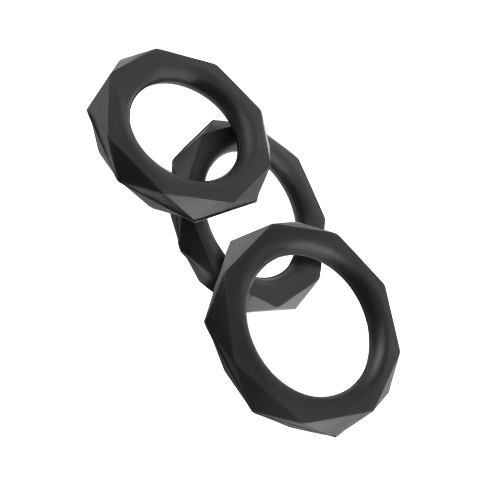 Fantasy C-ringz Silicone Designer Stamina Set Black