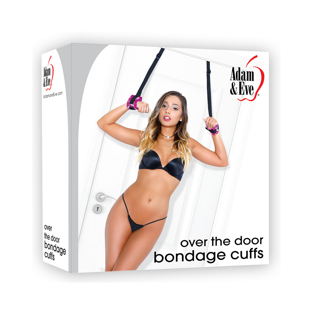 Adam & Eve Over The Door Bondage Cuffs Pink