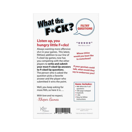 What The F*ck Filthy Questions Adult Games