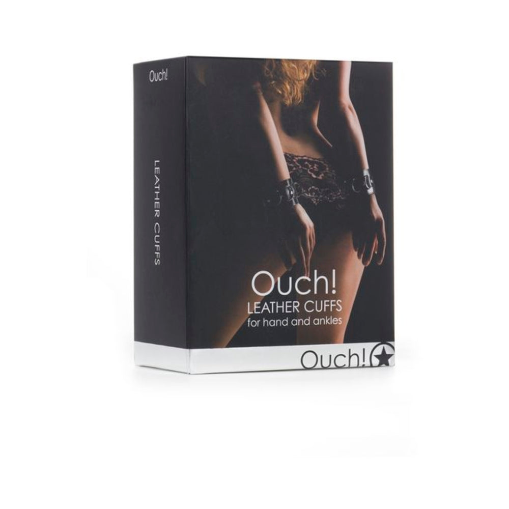 Ouch! Leather Cuffs - Black