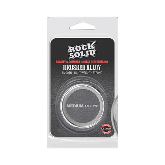 Rock Solid Brushed Alloy Medium (1.5in X .75in) Silver