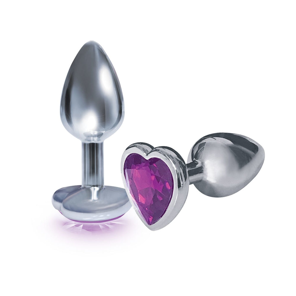 The 9's, The Silver Starter, Bejeweled Heart Stainless Steel Plug
