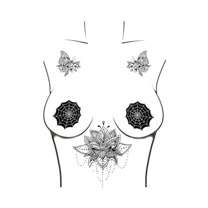 Neva Nude Pasty Spider Web