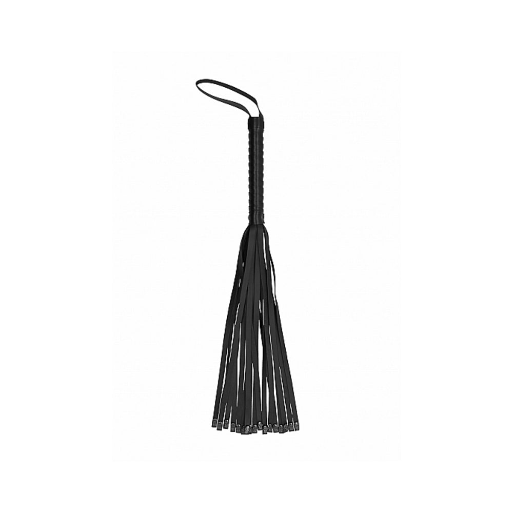 Ouch! Skulls & Bones Whip With Skulls - Black
