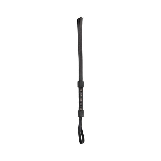 Ouch! Skulls & Bones Whip With Skulls - Black