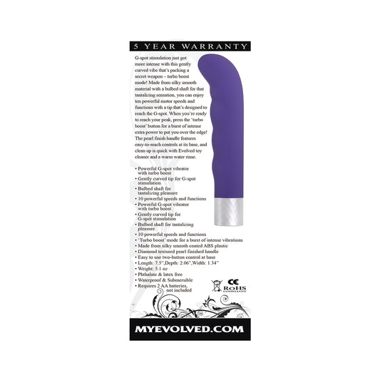 Evolved Spark Purple 10 Speed And Functions With Turbo Boost Mode Waterproof