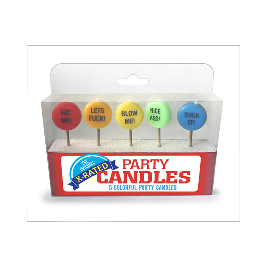 X-Rated Party Candles 5 Colorful  Candles