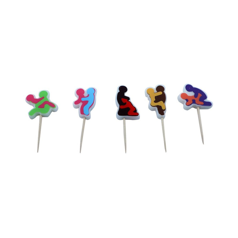 F*ckers Sex Position Candles 5 Colorful Party Candles
