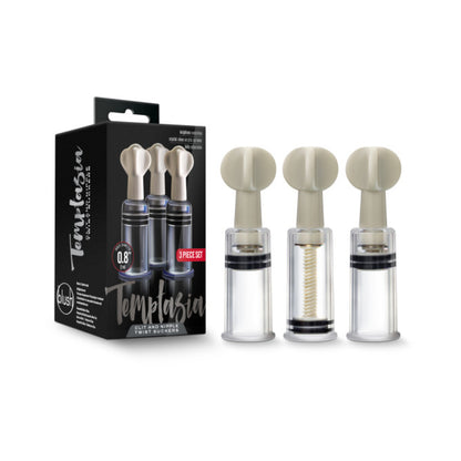 Temptasia - Clit And Nipple Twist Suckers - Set Of 3 - Clear