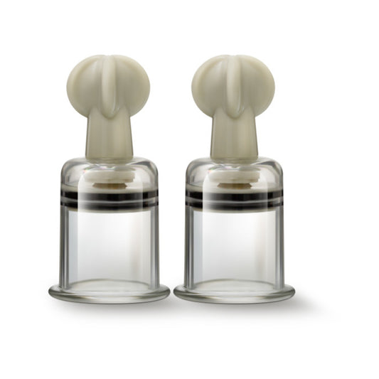 Temptasia - Clit And Nipple Large Twist Suckers - Set Of 2 - Clear