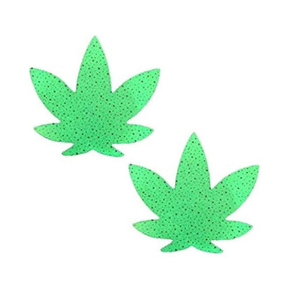 Neva Nude Pasty Weed Leaf Supernova Glow