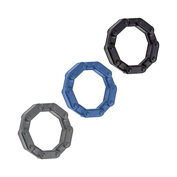 ANAL-ESE COLLECTION CHAIN LINK COCK RINGS