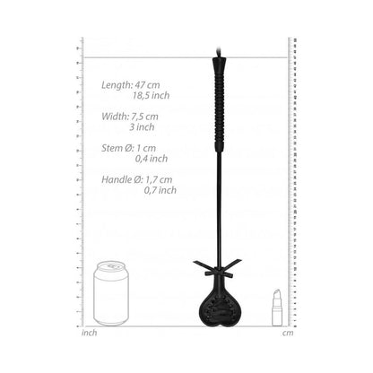 Ouch! Crop Black Heart With Lace - Large