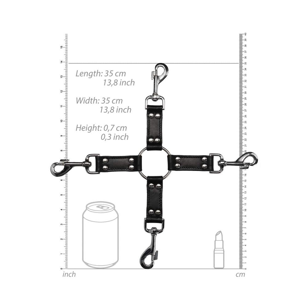 Ouch! Pain - Saddle Leather 4-way Hogtie Cross
